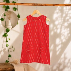 Cherry Petal Ikat Dress